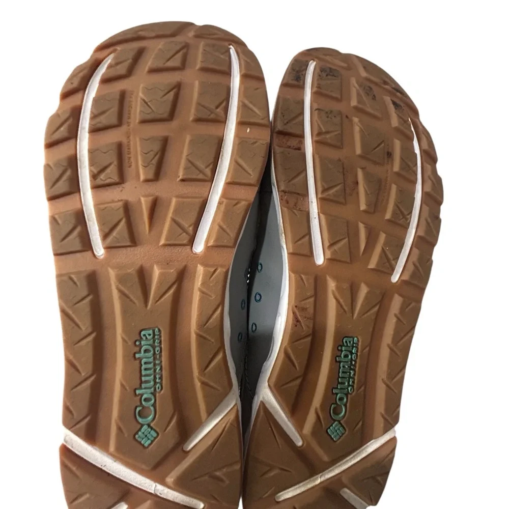 Columbia Men's Gray‎ and Teal Boat Shoes Canvas 12 Casual Outdoor Slip On